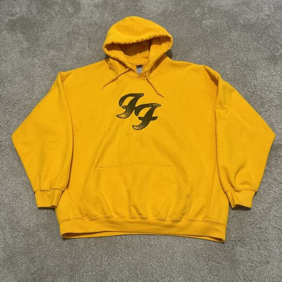 Foo Fighters Hoodie - 2021 Tour - Size XL- Dave Grohl - Yellow - Picture 1 of 6
